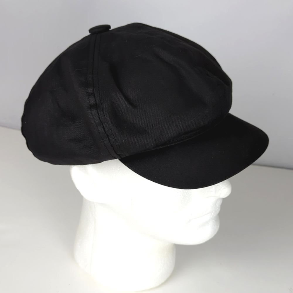 Women's Black Baker Boy Cabbie Newsboy Hat